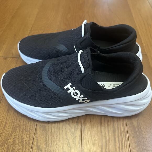 Hoka One One Women's Ora Recovery Shoe 2 Sz US 9 Black White BWHT 1119398 - Picture 3 of 9